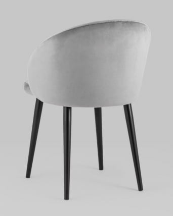 Стул с подлокотниками Брюссель велюр Серый_4