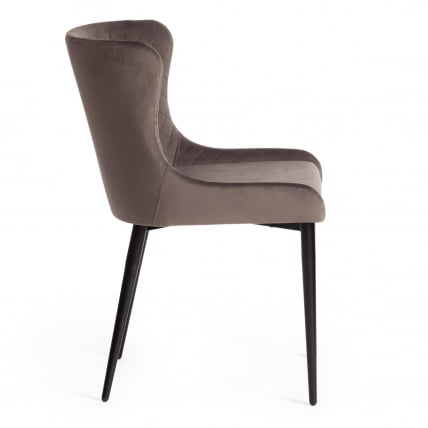 Стул MANTRA (mod. 713) ткань/металл, 49х61х82 см, высота до сидения 49 см, темно-серый barkhat 14/черный_1