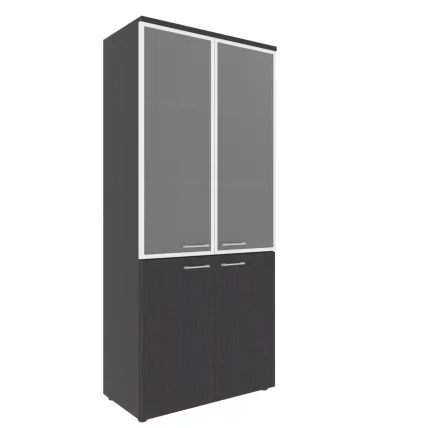 Шкаф комбинированный (стекло в рамке) XHC 85.7 Легно Темный_0