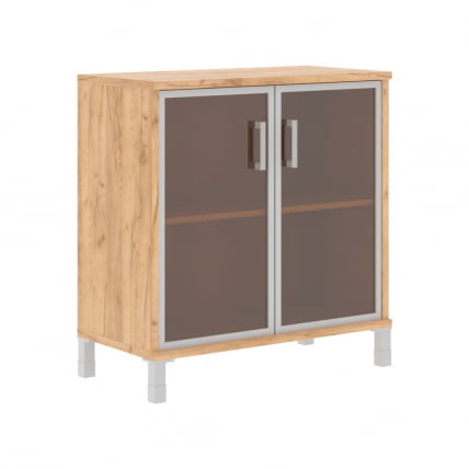 Стеллаж стекло в раме В410.4 Дуб Бофорд_0