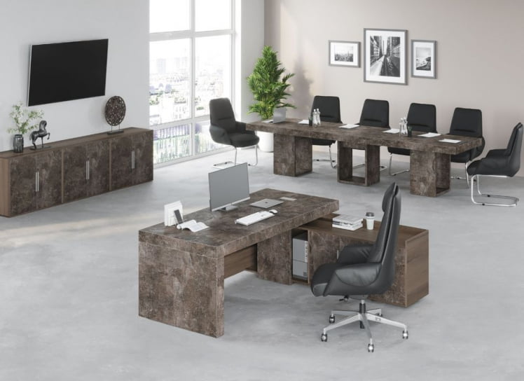 Тумба малая B-TONE BTN36130342 Вяз Бетон темный_1