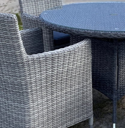 Комплект плетеной мебели AM-395C/T395 Grey 4Pcs_1