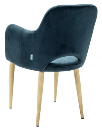 Кресло Ledger К Diag blue/нат.дуб_2