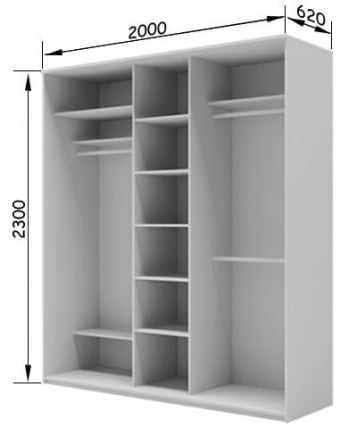 Шкаф-купе Хит-23-20-111 Бук бавария светлый_1