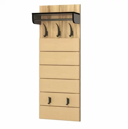 Вешало настенное Ольга-Лофт 6.1 Дуб Крафт золотой Темно-серый_0