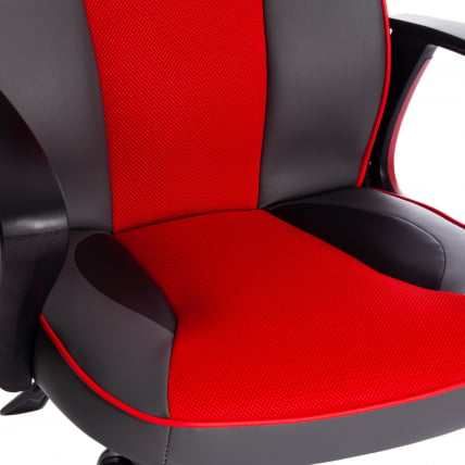 Кресло RACER кож/зам/ткань, металлик/красный, 36/08_8