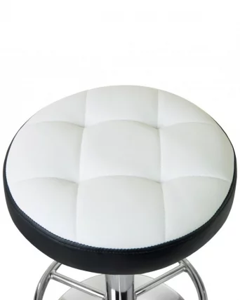 Табурет барный DOBRIN BRUNO Бело-черный_2