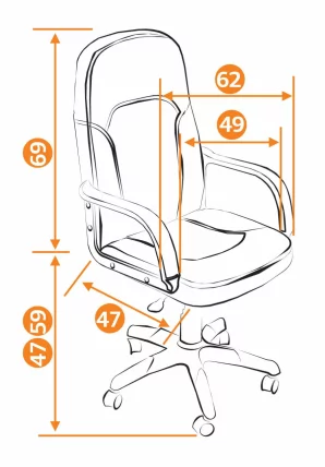 Кресло руководителя Parma черный+синий_3