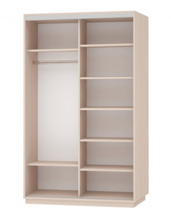 Шкаф-купе двухдверный Экспресс Дуо 1600х2400h Сакура/Белый снег_1