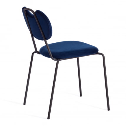 Стул DANTON (mod. 0139223) металл/ткань, 47х56,5х79 см, темно-синий S108 (117 DARK BLUE)/черный_2