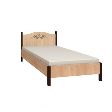 Кровать (1200) ADELE 4 Дуб Сонома/Орех шоколадный(спальня)_0