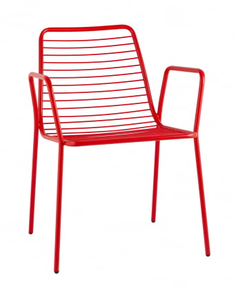 Стул Дели с подлокотниками металл Красный_0