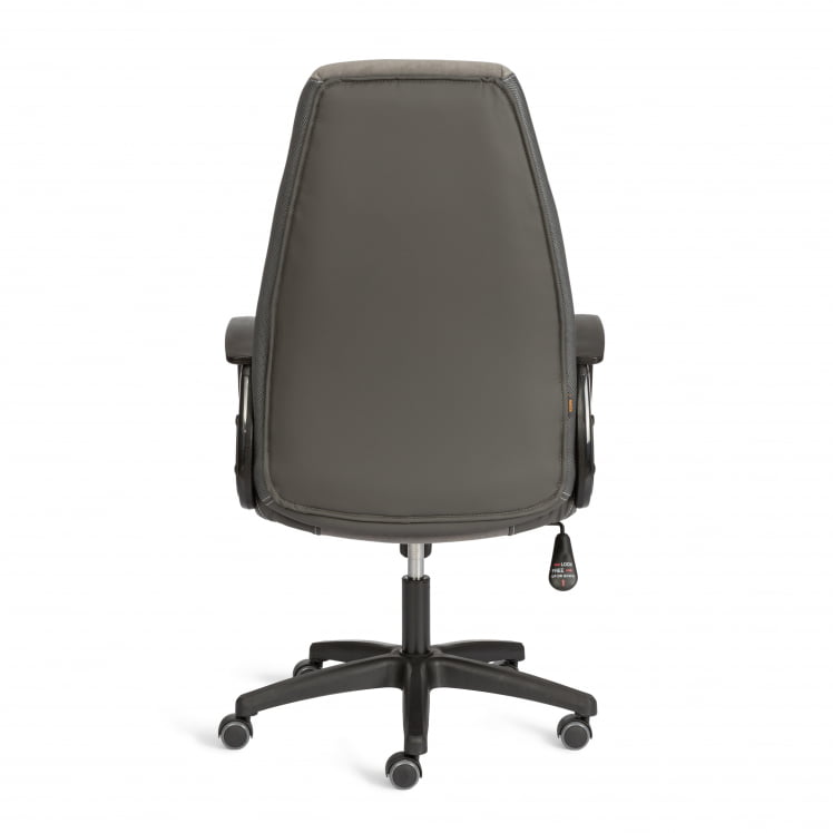 Кресло INTER (24) кож/зам/флок/ткань, серый/металлик, C-36/29/TW-12_3