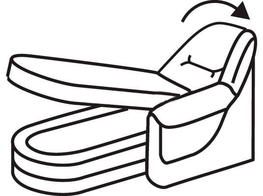 Оттоманка с левым подлокотником Вавилон 5Б Миртовая (экокожа)_1