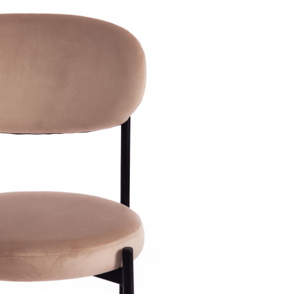 Стул REVO (mod. 7033) ткань/металл, 47х54х82 см, высота до сиденья 47 см, бежевый barkhat 5/черный_5