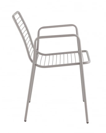 Стул Дели с подлокотниками металл серый_2