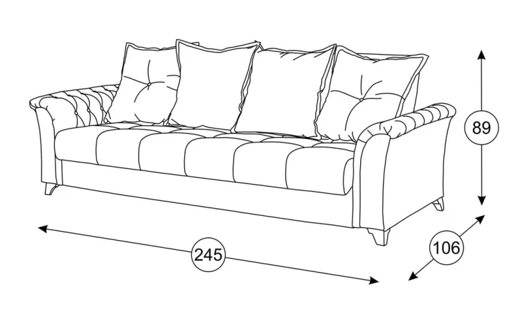 Диван-кровать Ирис ТД 961 Лекко Ява (серо-сиреневый)/Фибра Ветла_2