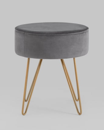 Пуф Спейси велюр Серый_2