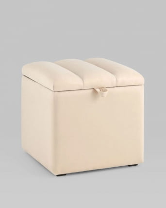 Пуф с крышкой Нильсон велюр Бежевый_2
