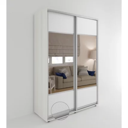 Шкаф-купе 2-х дверный Акцент-Дуэт КВ 1000х600 Выбеленное дерево_0