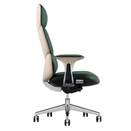 Эргономичное компьютерное кресло руководителя Eureka OC21 Paulo (Nappa кожа), зеленое_3