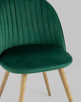 Стул Лион Страйпс велюр Зеленый_7