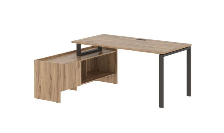 Стол с тумбой EDIS EUCT 17814 Дуб Денвер светлый Мокко_0