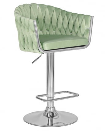 Стул барный DOBRIN MARCEL (пудрово-мятный велюр (MJ9-87)) 2 шт_1