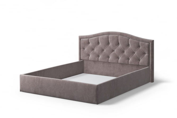 Кровать Стелла, 1600*2000 мм, велюр NEO 08, коричневый_1