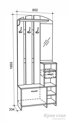 Прихожая Мила Вишня Оксфорд_1