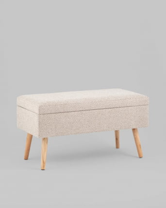 Банкетка Сторми с ящиком бежевый_0