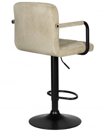 Стул барный DOBRIN KRUGER ARM BLACK (бежевый вельвет (LAR-E2041-04))_3