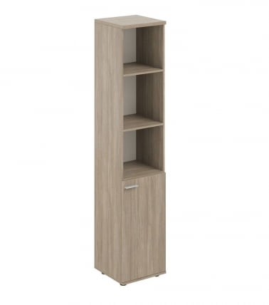 Шкаф высокий полуоткрытый правый Sigma SG.832.OD.OD.R Дуб темный_0