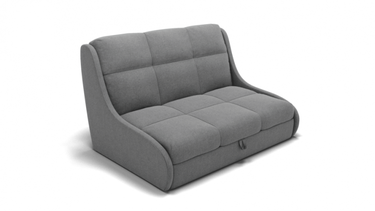 Диван Куба 700 (ЗР) Цвет фасада: Светло серый; Тип: Прямой; Материал фасада: Металл/Велюр_0