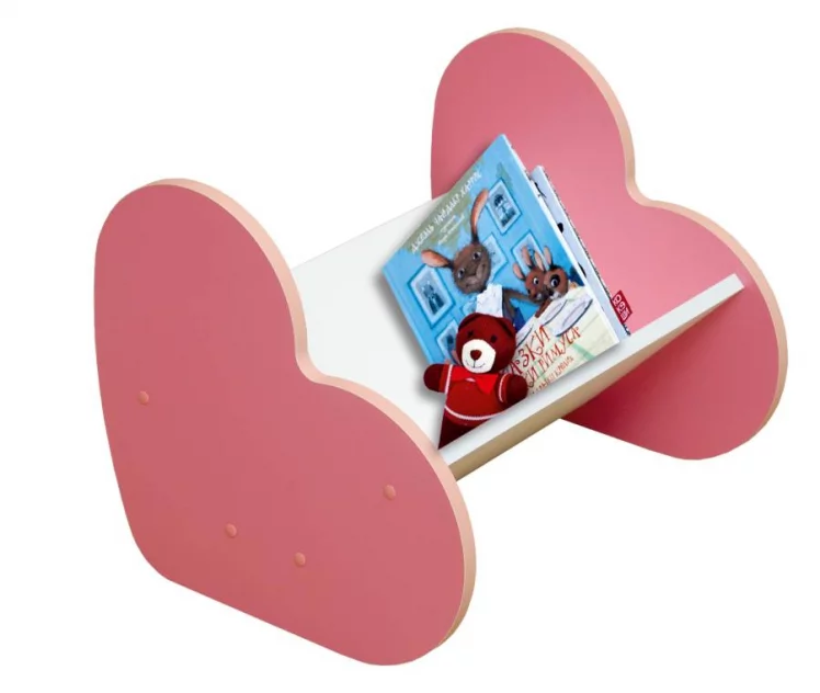 Полка навесная №8 Белый/Ярко-розовый_0