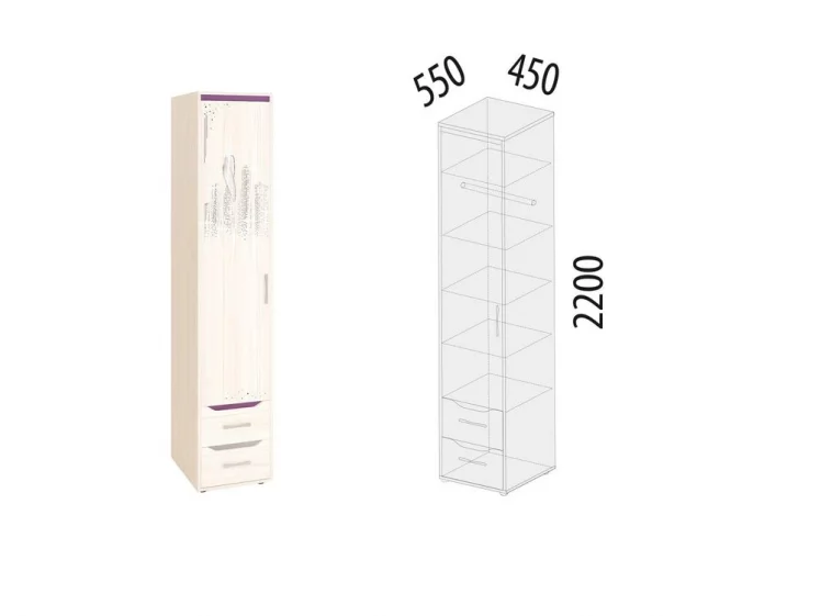 Шкаф-пенал (лев) Мегаполис 55.22.1_1