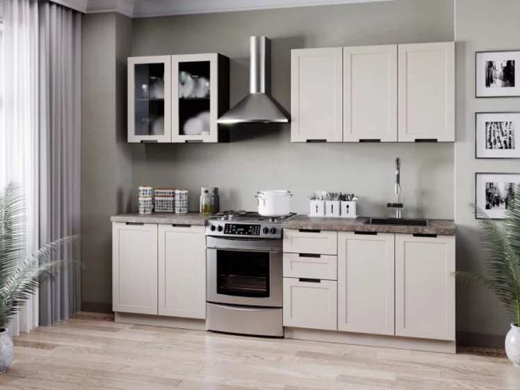 Тумба кухонная 600 с 2 ящиками ЛЮКС (4) Джамис ЛД 296.900.000.163 Черный Кашмир_2