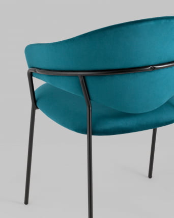 Стул Алексис велюр Сине-зеленый_6