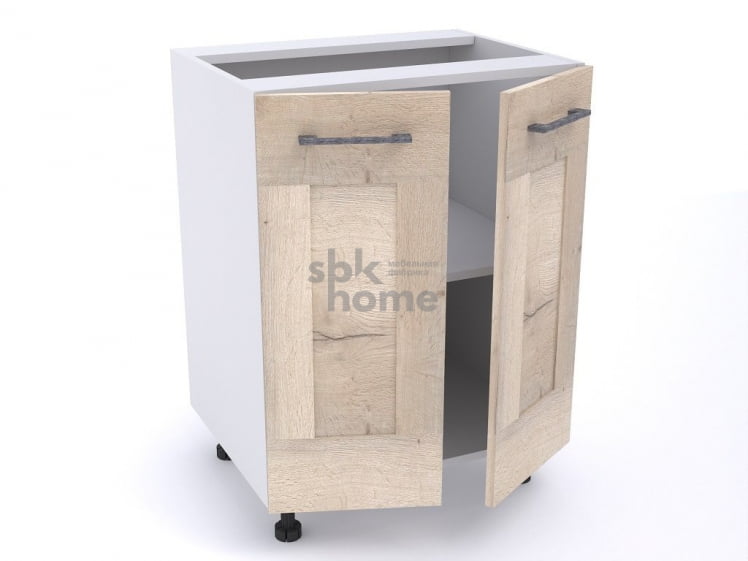 Стол С-60 2-х дверный, Дублин (600*470*820) Дуб галифакс белый, 21606 _1