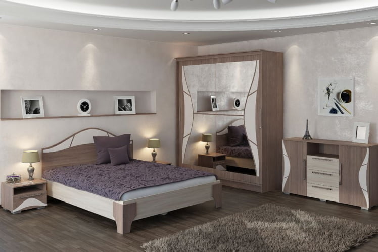 Спальня Верона №1 Ясень шимо_0