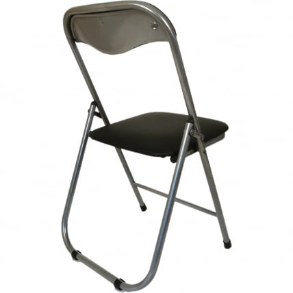 Стул складной для дома и офиса РС04 кожзам Черный_1