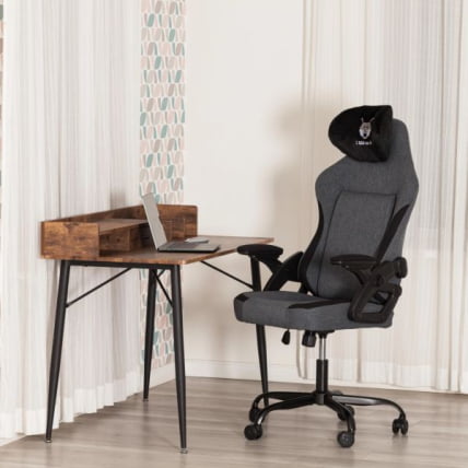 Кресло iWolf ткань, черный/серый_17