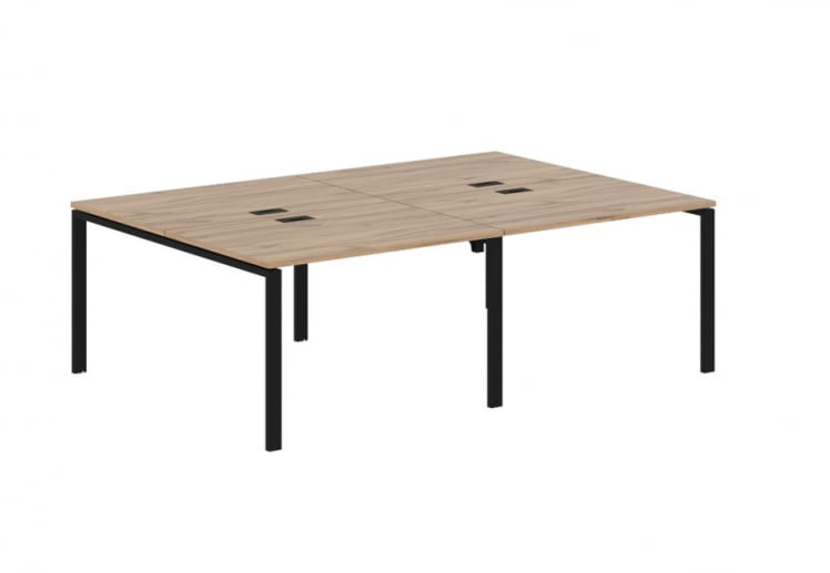 Бенч-система 4-местная EDIS EUWST 2316 Дуб Денвер светлый Черный_0