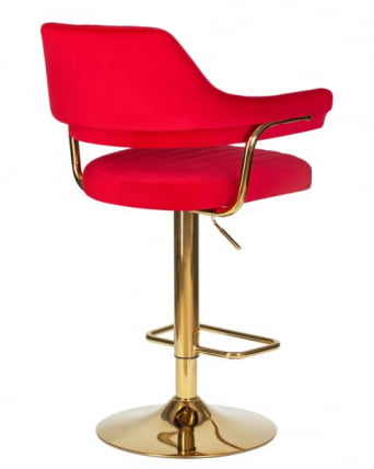 Стул барный DOBRIN CHARLY GOLD (красный велюр (MJ9-45)) 2 шт_4