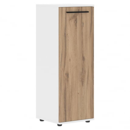 Шкаф-колонка с глухой средней дверью ЕДИС ЕМCС 42.1 Дуб Денвер светлый Черный Белый / EDIS EMCS_0