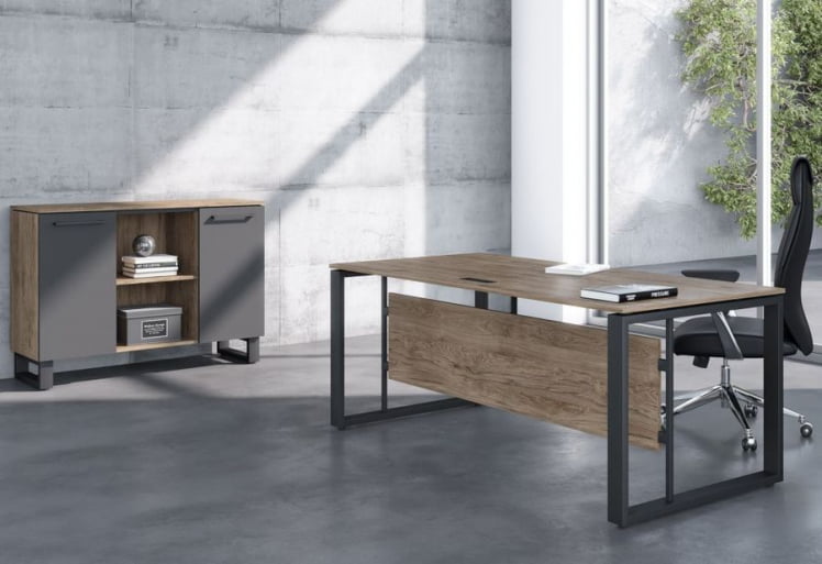 Стол руководителя ENIO EST 189 Кария Пальмира/Антрацит_1