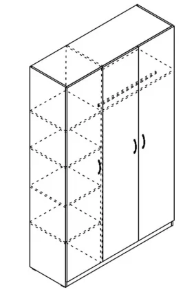 Шкаф трехстворчатый KWD 1345 Дуб сонома светлый_2