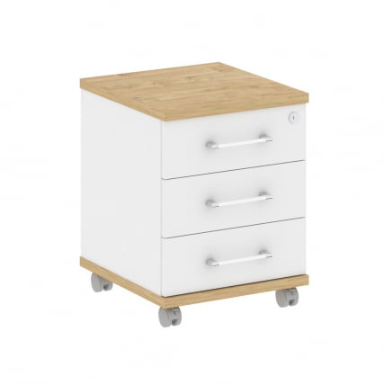 Тумба мобильная SHIFT SK.TM Тиквуд Светлый/Белый Бриллиант_0