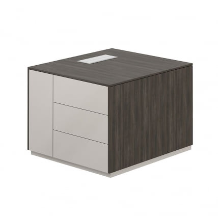 Тумба опорная 800 левая Atlas NZ-0212.BT.GS.L Бренсон Трюфель Серый камень_0