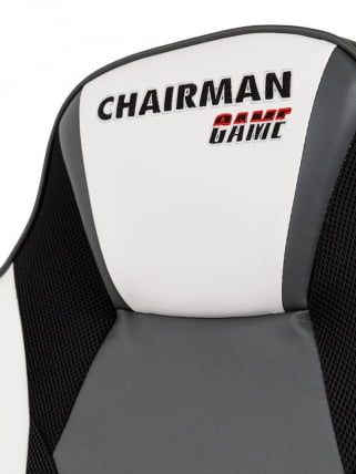 Игровое кресло Chairman гаме 17 Черный Серый Белый / game_15